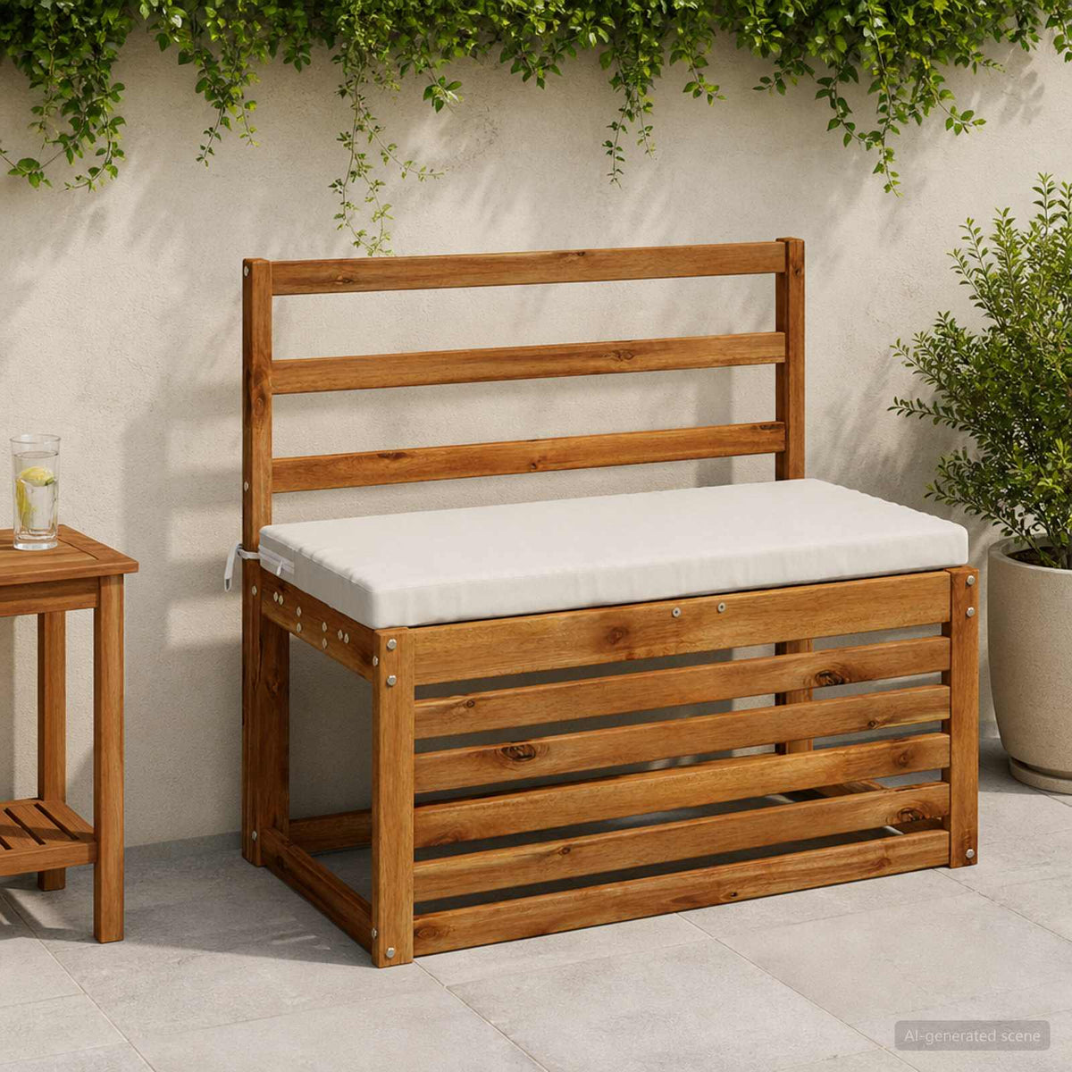 Bankkussen SOEST 100% Polyester Wit 80 x 40 x 5 cm