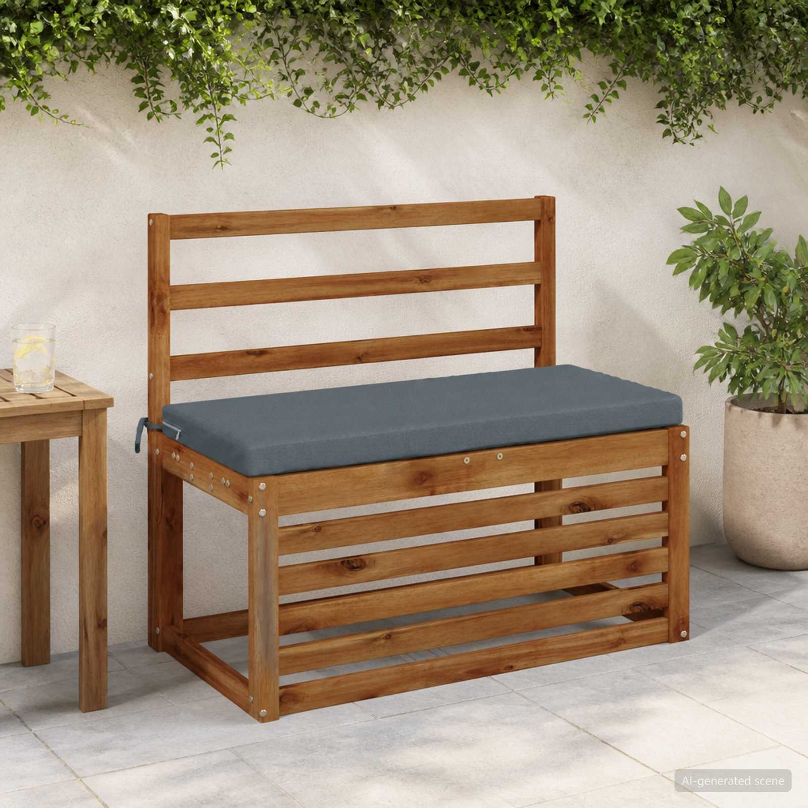 Bankkussen SOEST 100% Polyester Blauw 80 x 40 x 5 cm