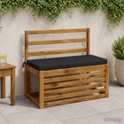 Bankkussens 2 stuks zwart polyester