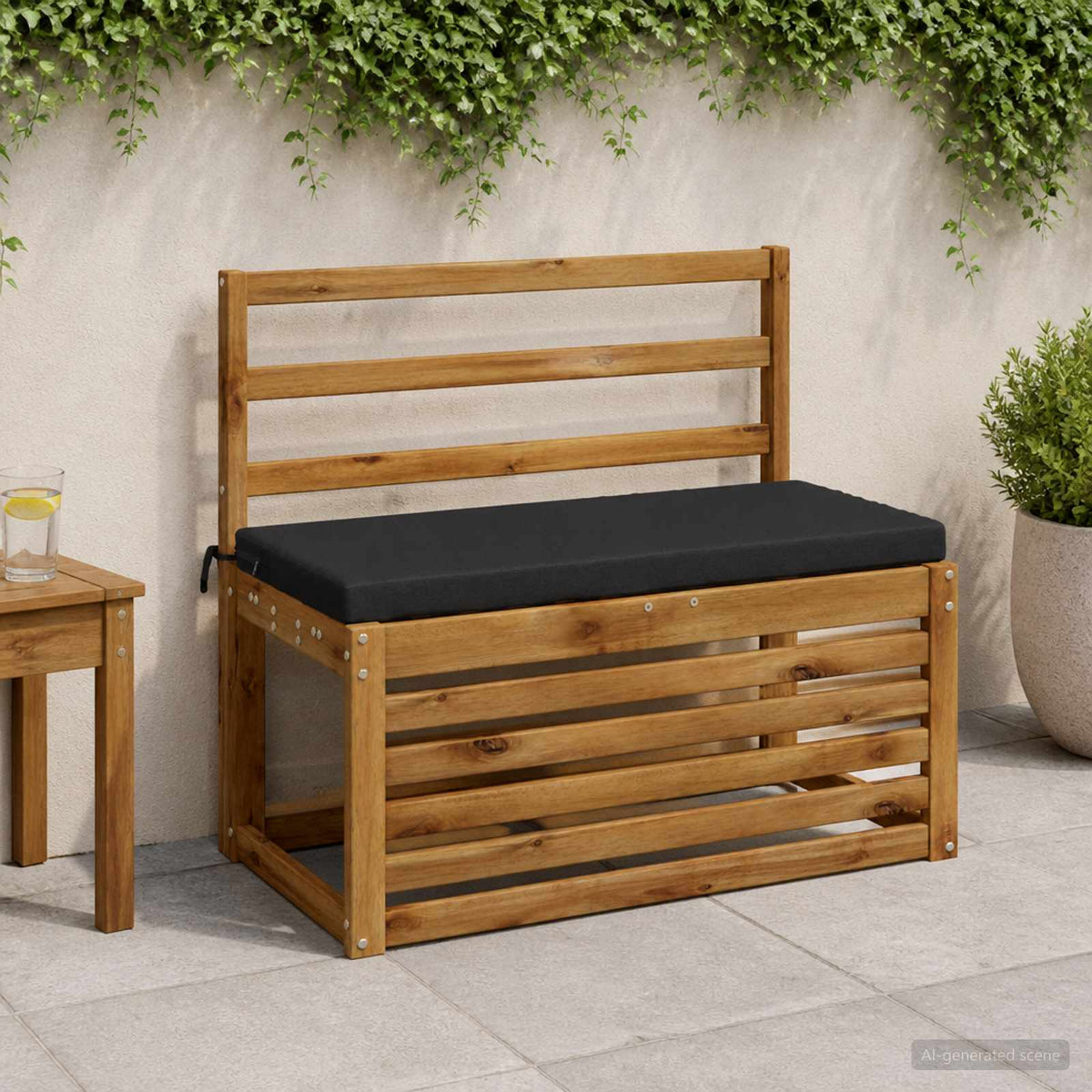 2-delige Bankkussens SOEST 2 st 100% Polyester Zwart