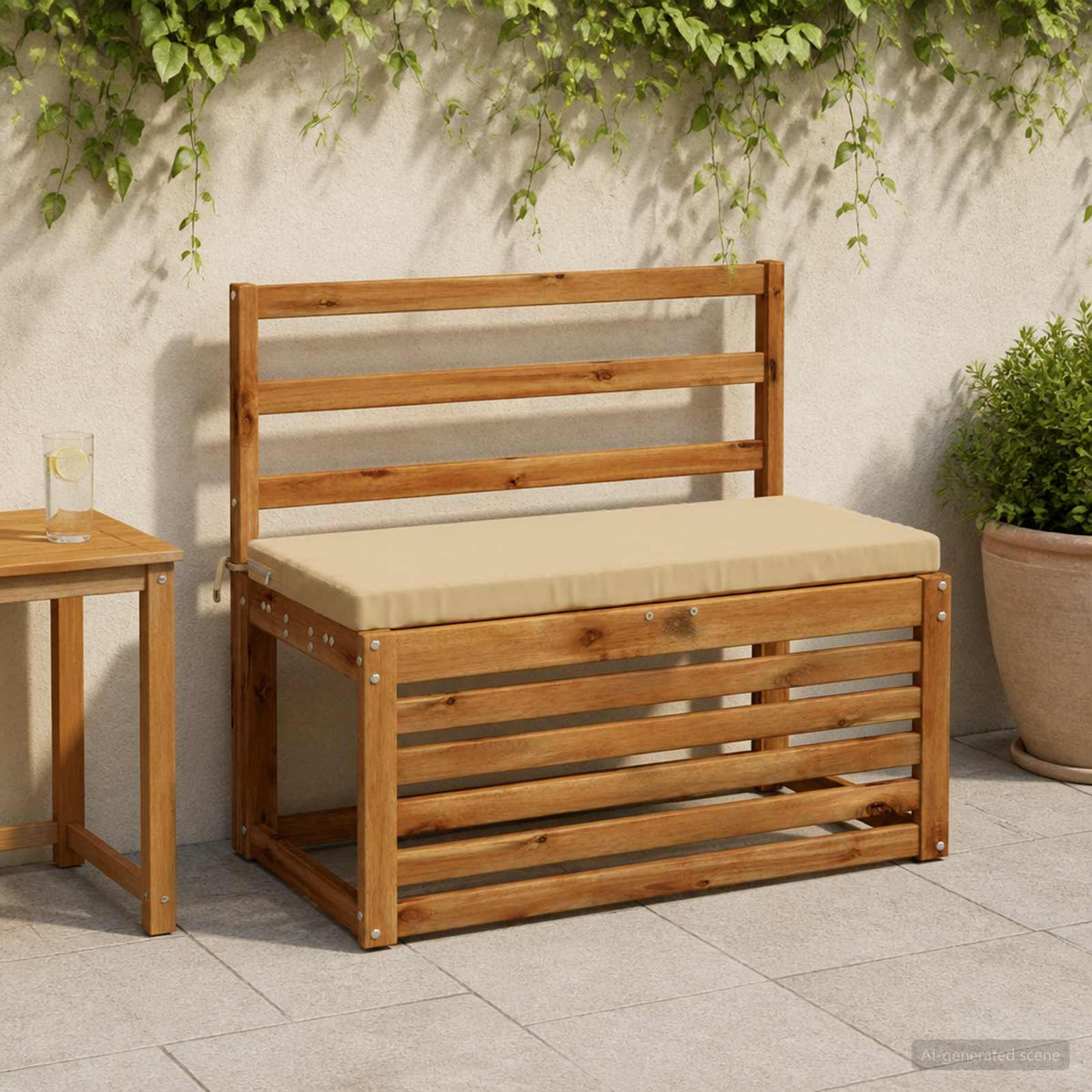 2-delige Bankkussens SOEST 2 st 100% Polyester Beige