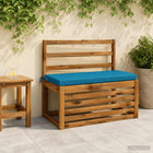 Bankkussen 80x40x5 cm lichtblauw polyester