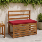 Bankkussens set 2 stuks wijnrood polyester