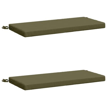 2-delige Bankkussens SOEST 2 st 100% Polyester Olijfgroen