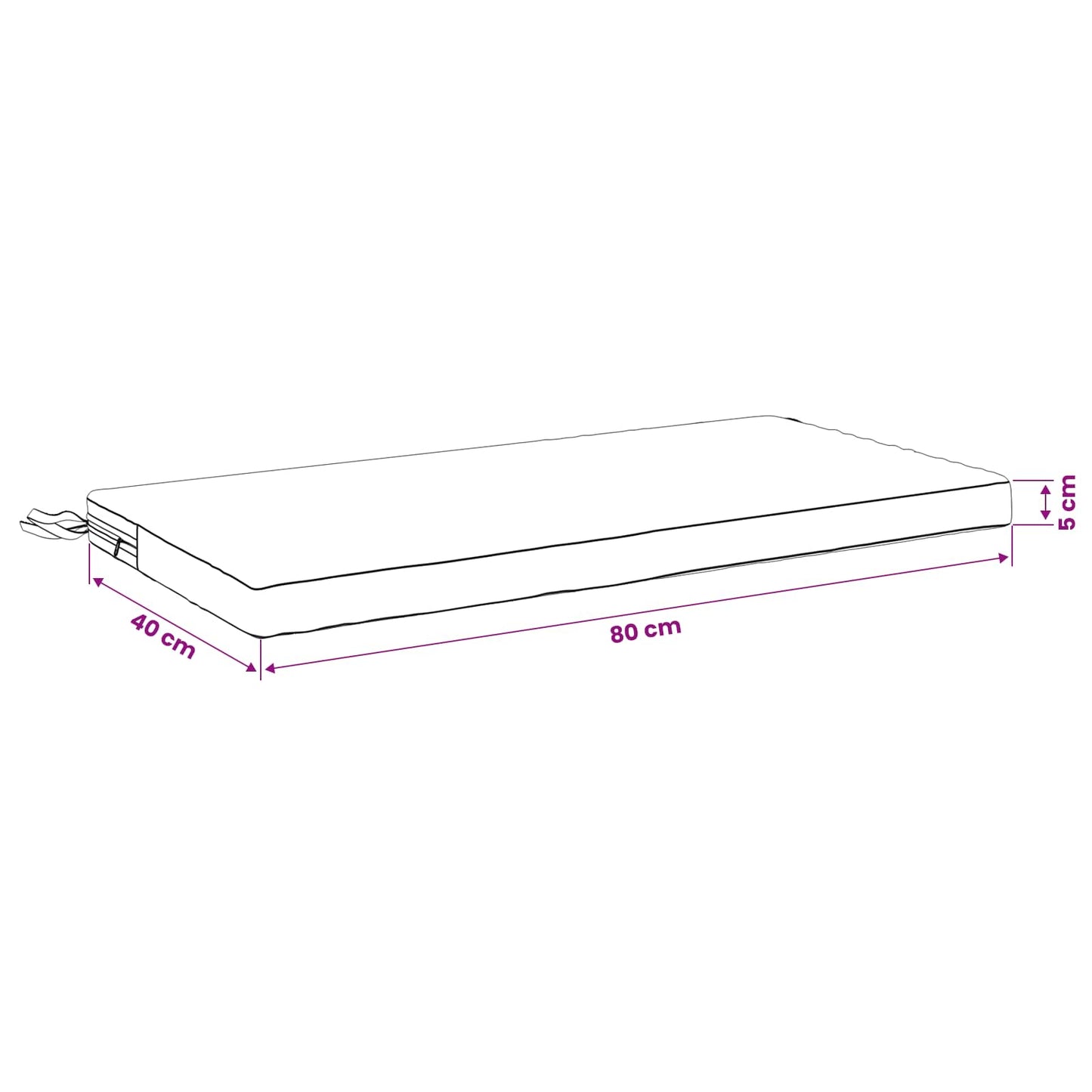 Bankkussen SOEST 100% Polyester Crèmekleurig 80 x 40 x 5 cm