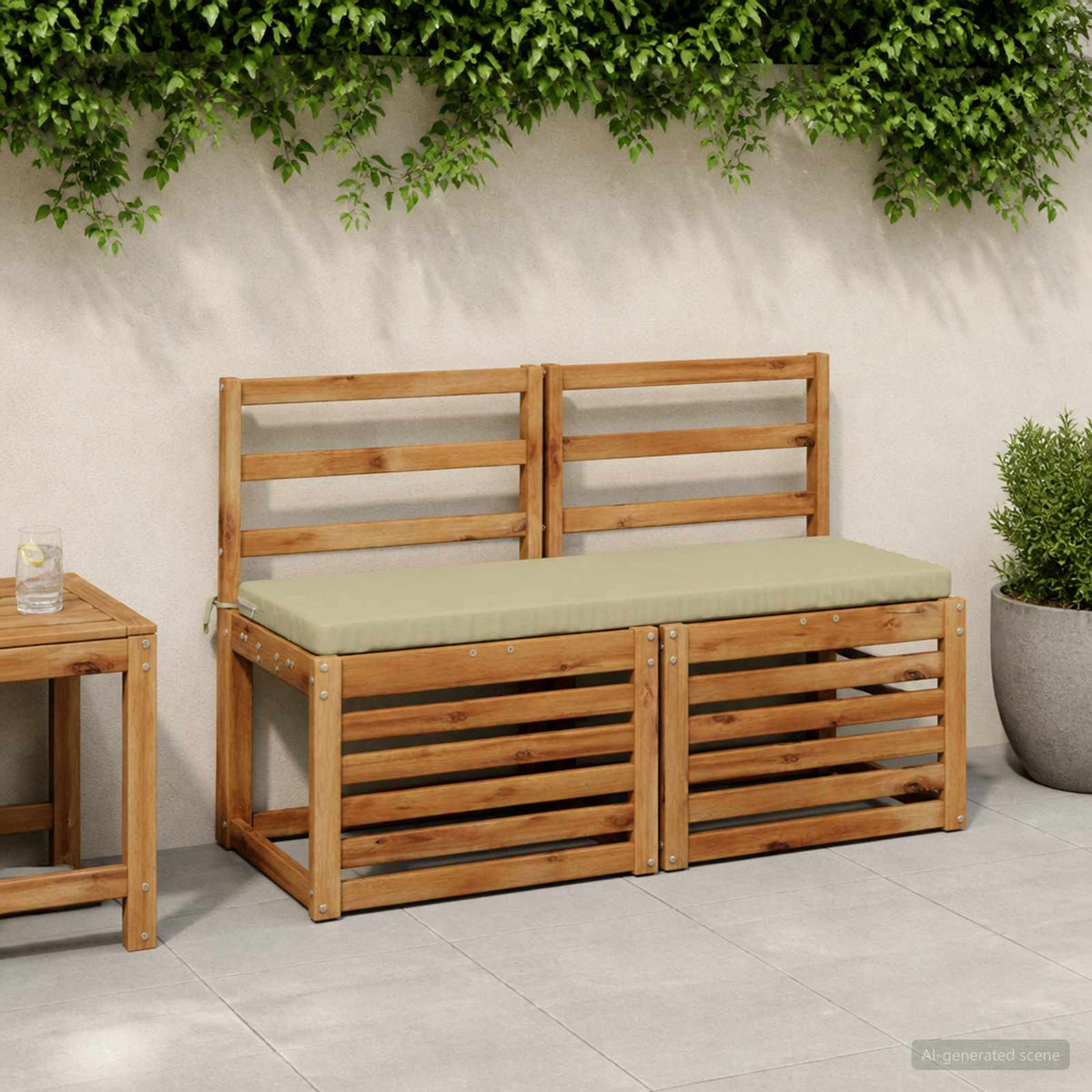 2-delige Bankkussens SOEST 2 st 100% Polyester Lichtgroen