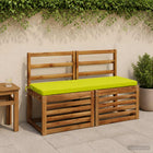 Bankkussen 100x40x5 cm helder groen polyester