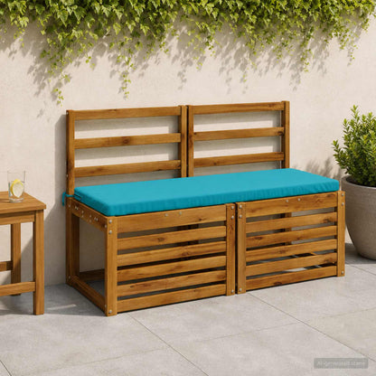 2-delige Bankkussens SOEST 2 st 100% Polyester Turquoise