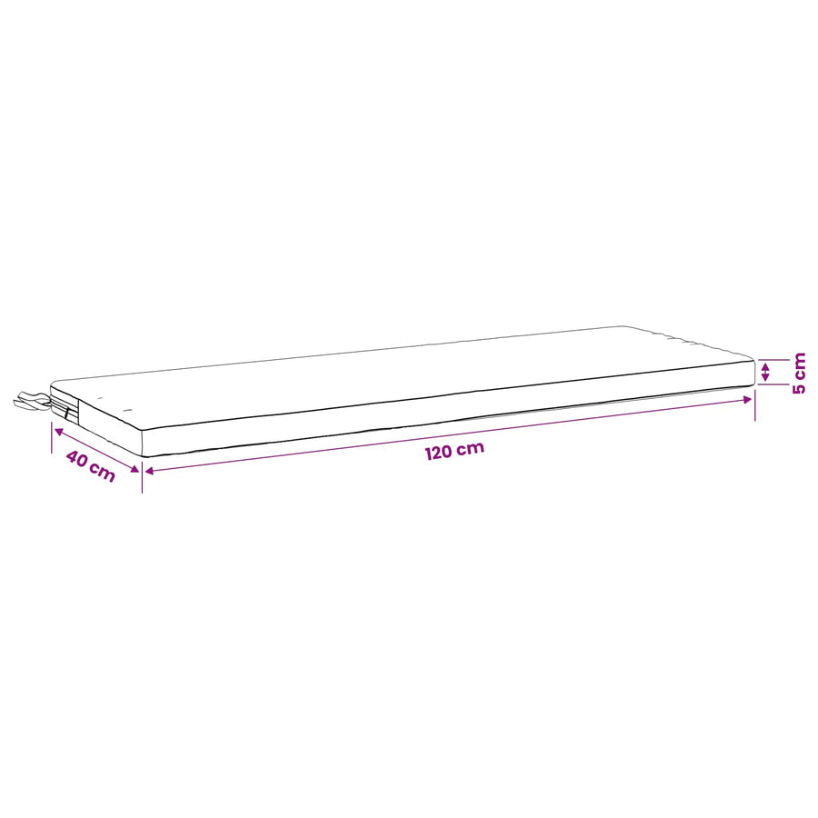 Bankkussen SOEST 100% Polyester Zwart 120 x 40 x 5 cm