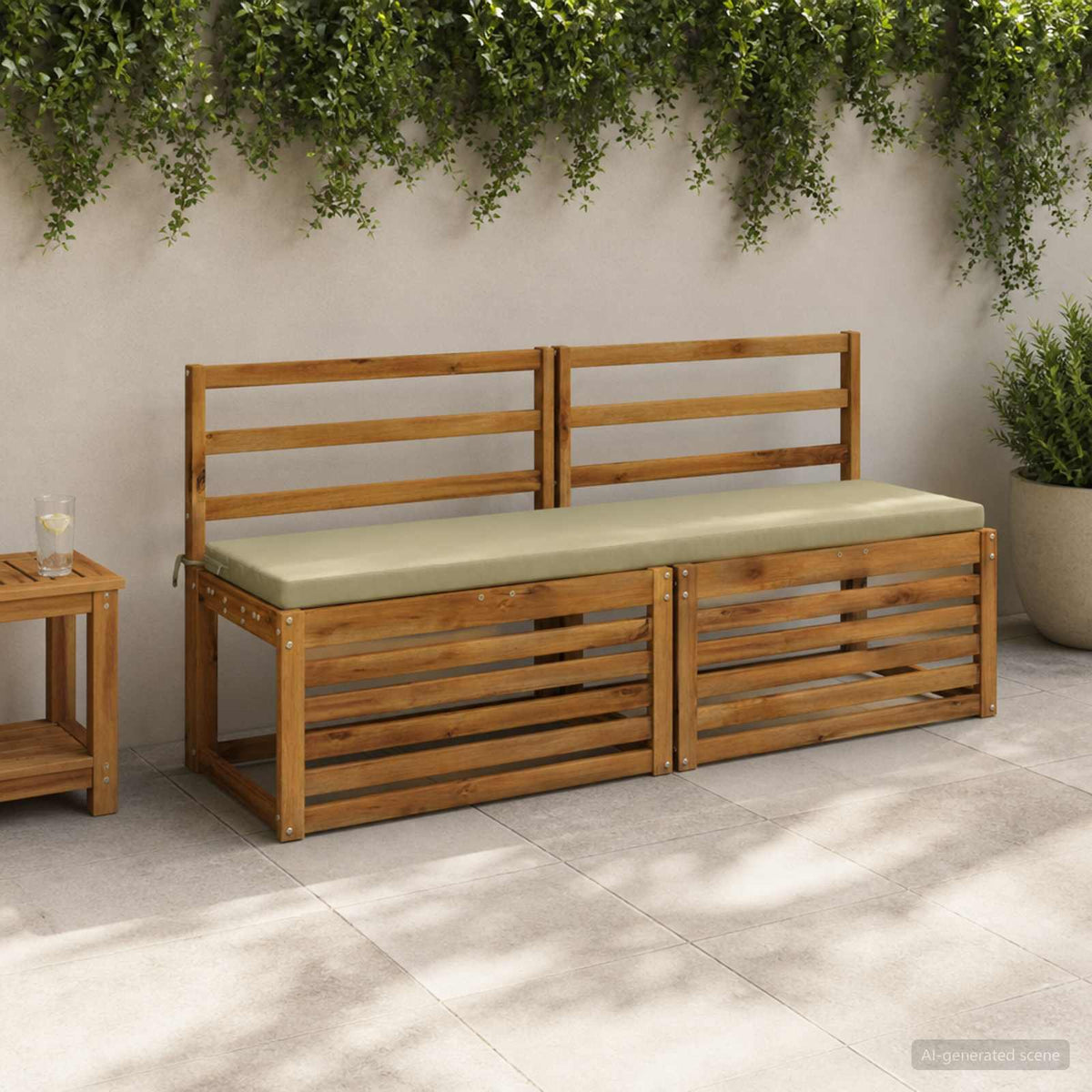 2-delige Bankkussens SOEST 2 st 100% Polyester Lichtgroen