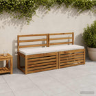 Bankkussen wit 150x40x5 cm polyester