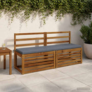 Bankkussens set 2 stuks blauw polyester