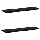 Bankkussens 2 stuks zwart polyester