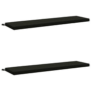 Bankkussens 2 stuks zwart polyester
