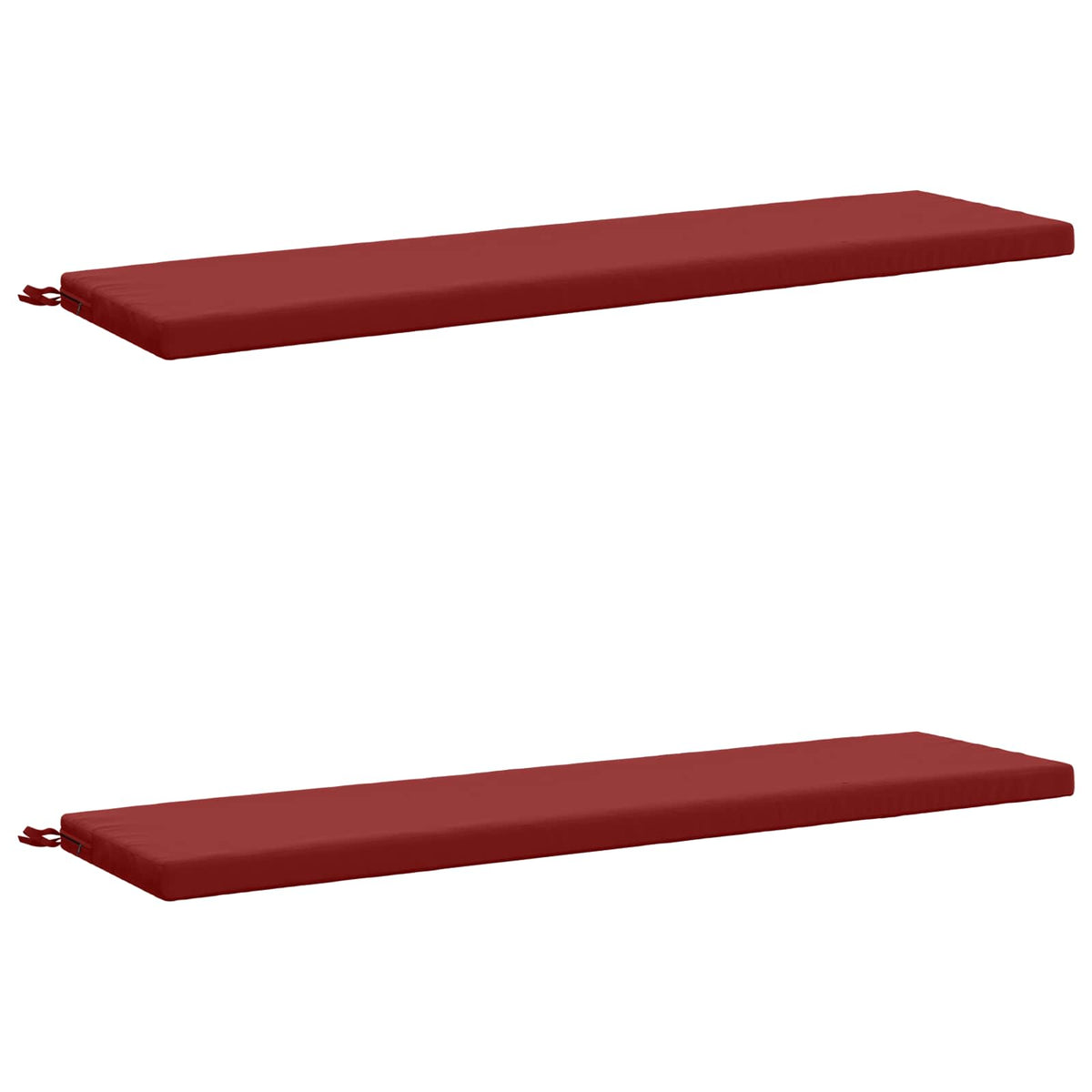 2-delige Bankkussens SOEST 2 st 100% Polyester Wijnrood