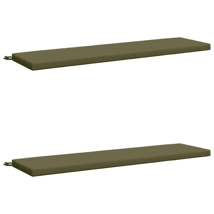 2-delige Bankkussens SOEST 2 st 100% Polyester Olijfgroen