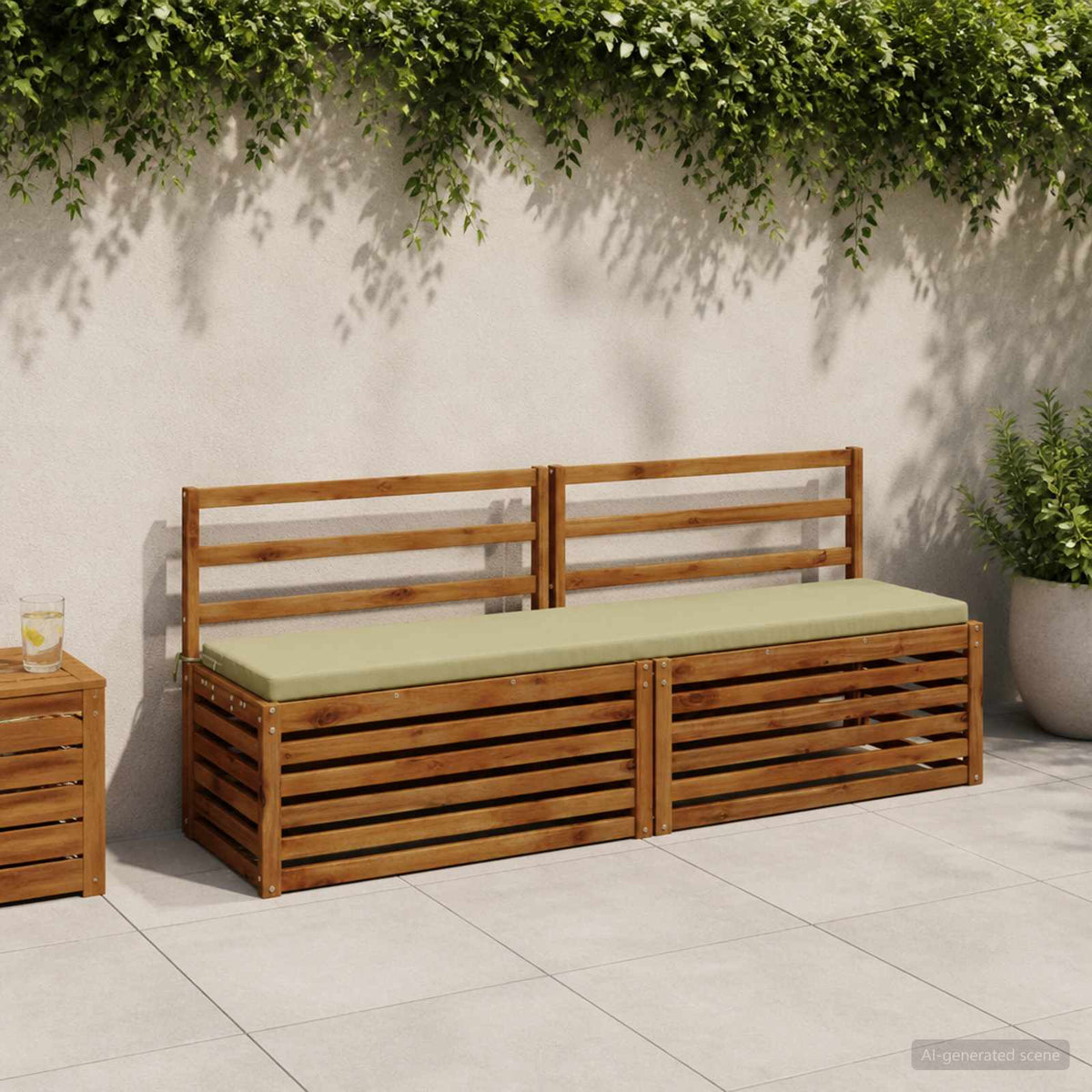2-delige Bankkussens SOEST 2 st 100% Polyester Lichtgroen