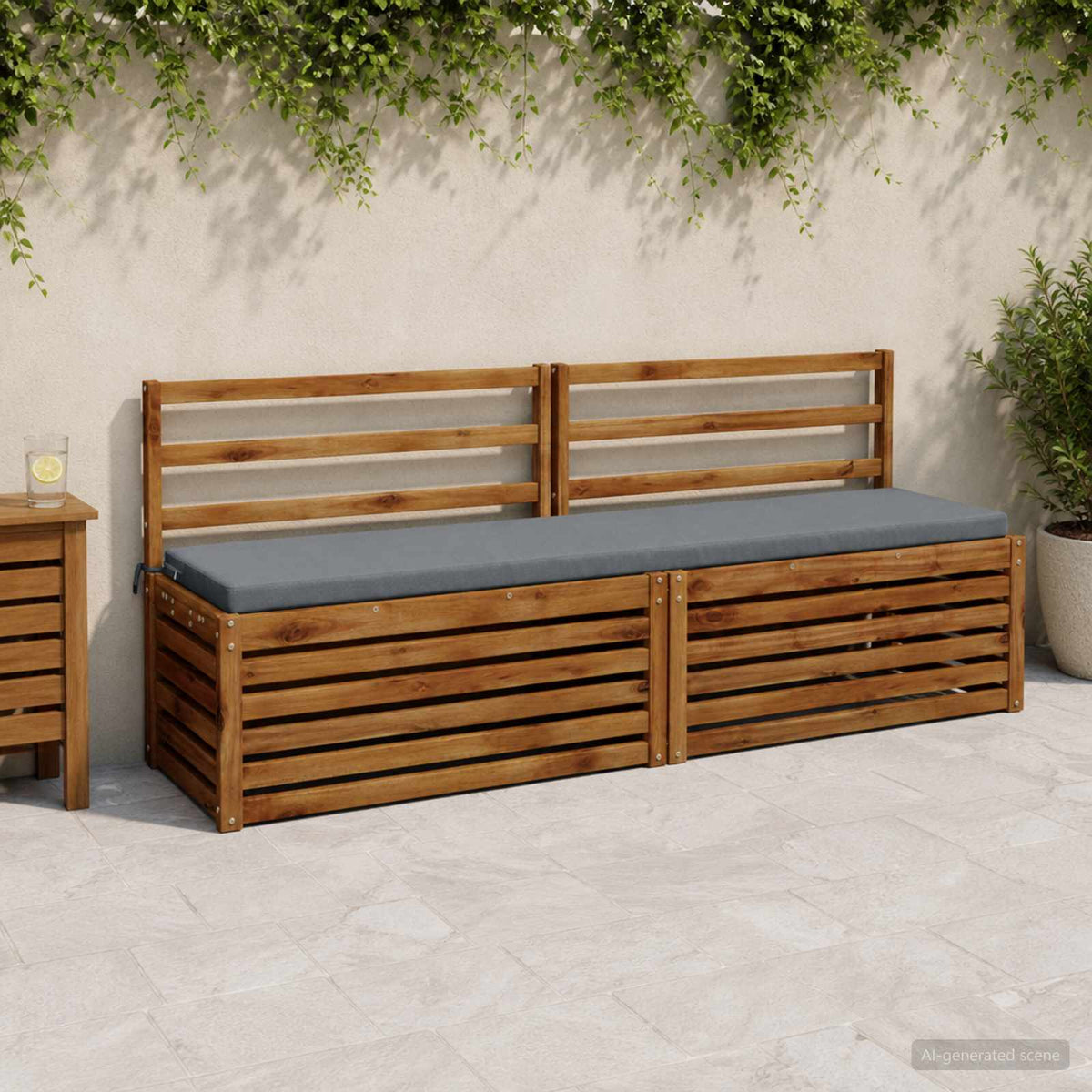2-delige Bankkussens SOEST 2 st 100% Polyester Blauw