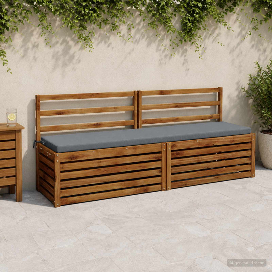 2-delige Bankkussens SOEST 2 st 100% Polyester Blauw
