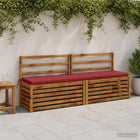 Bankkussen 200x40x5 cm rood polyester