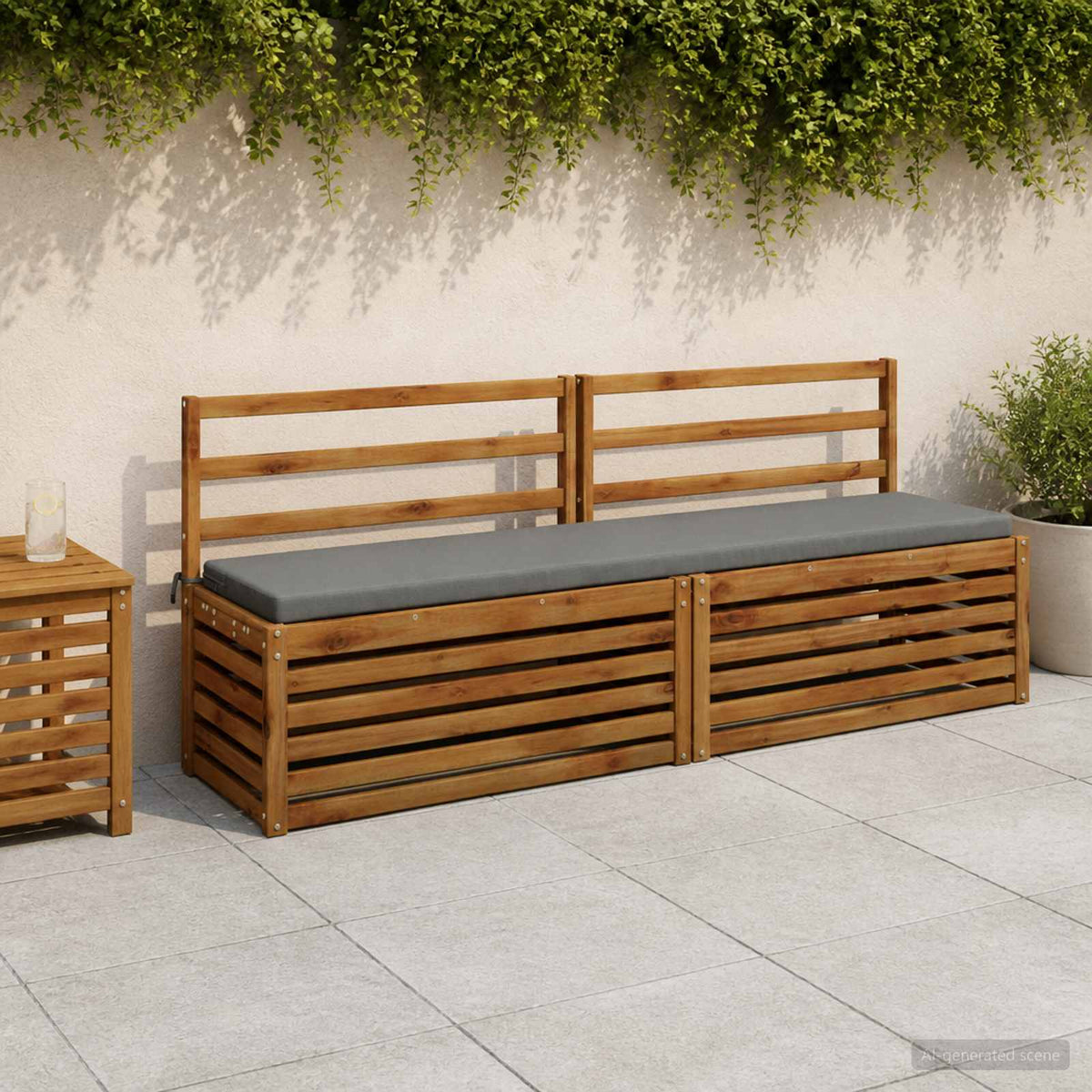 2-delige Bankkussens SOEST 2 st 100% Polyester Grijs