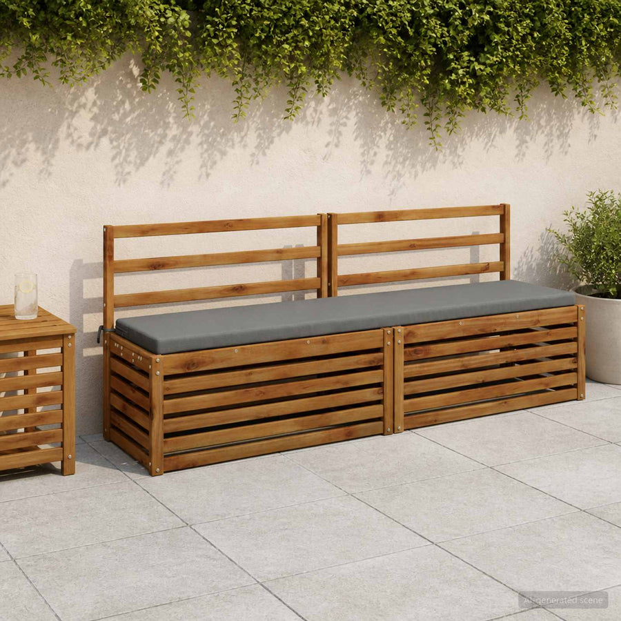 2-delige Bankkussens SOEST 2 st 100% Polyester Grijs