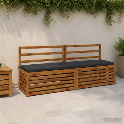 Bankkussen SOEST 100% Polyester Antraciet 180 x 40 x 5 cm