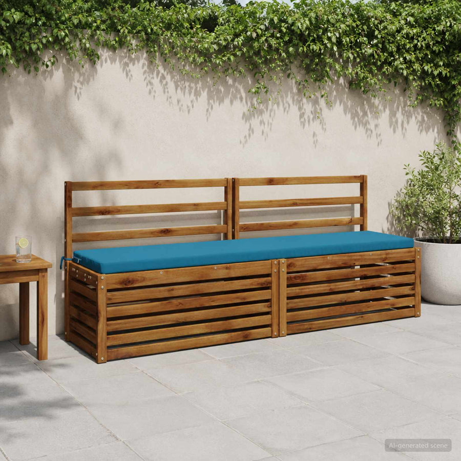 2-delige Bankkussens SOEST 2 st 100% Polyester Lichtblauw