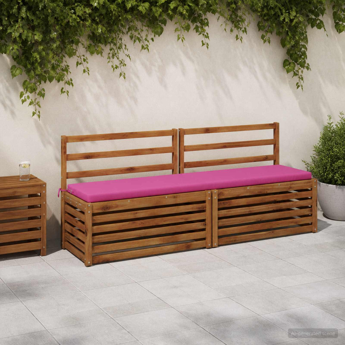 2-delige Bankkussens SOEST 2 st 100% Polyester Roze