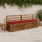 Bankkussens set 2 stuks wijnrood polyester
