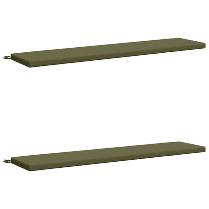 2-delige Bankkussens SOEST 2 st 100% Polyester Olijfgroen