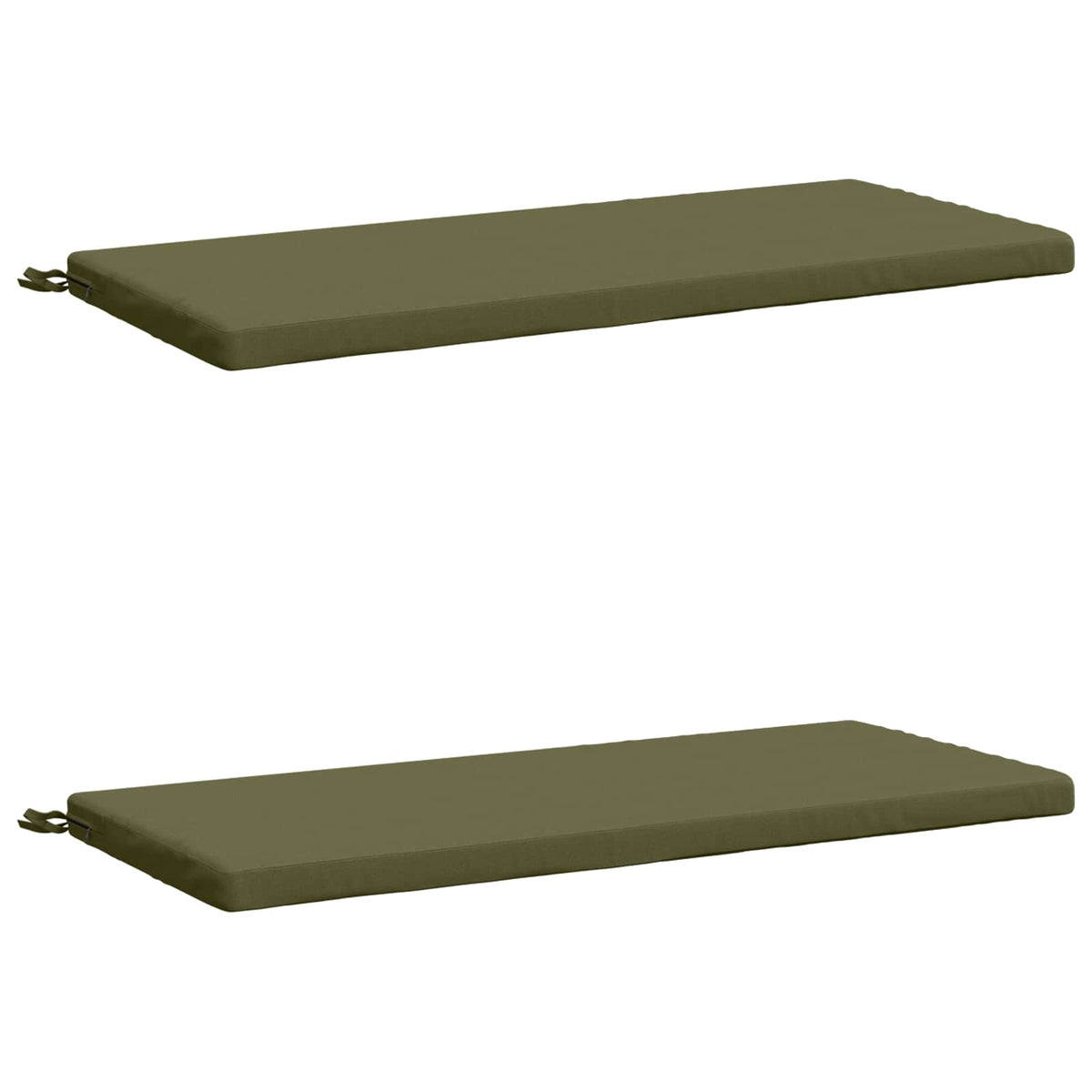 2-delige Bankkussens SOEST 2 st 100% Polyester Olijfgroen