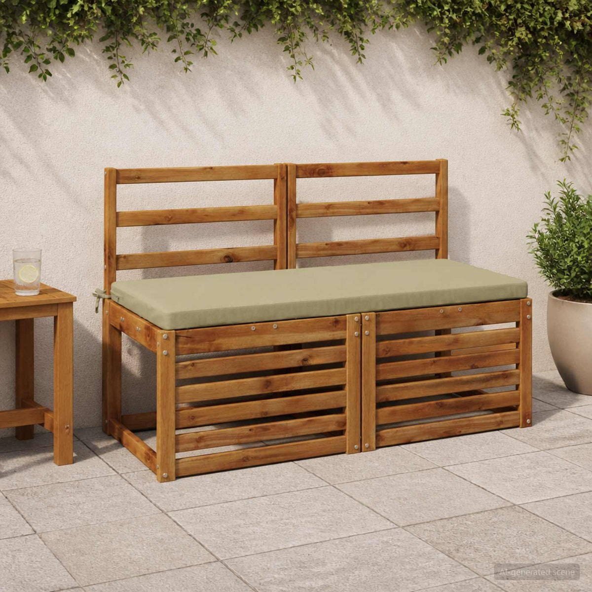 2-delige Bankkussens SOEST 2 st 100% Polyester Lichtgroen