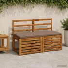 Bankkussens set van 2 taupe 100% polyester
