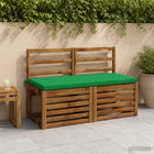 Bankkussen groen 110x50x5 cm polyester