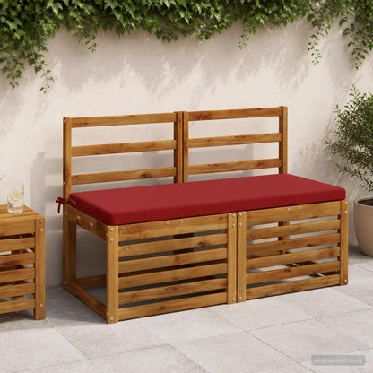 Bankkussen SOEST 100% Polyester Wijnrood 110 x 50 x 5 cm