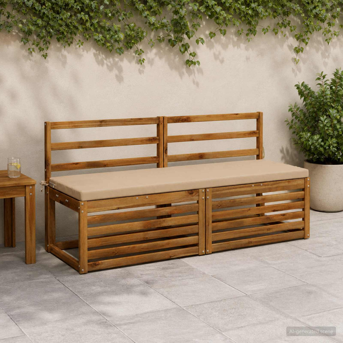2-delige Bankkussens SOEST 2 st 100% Polyester Zand