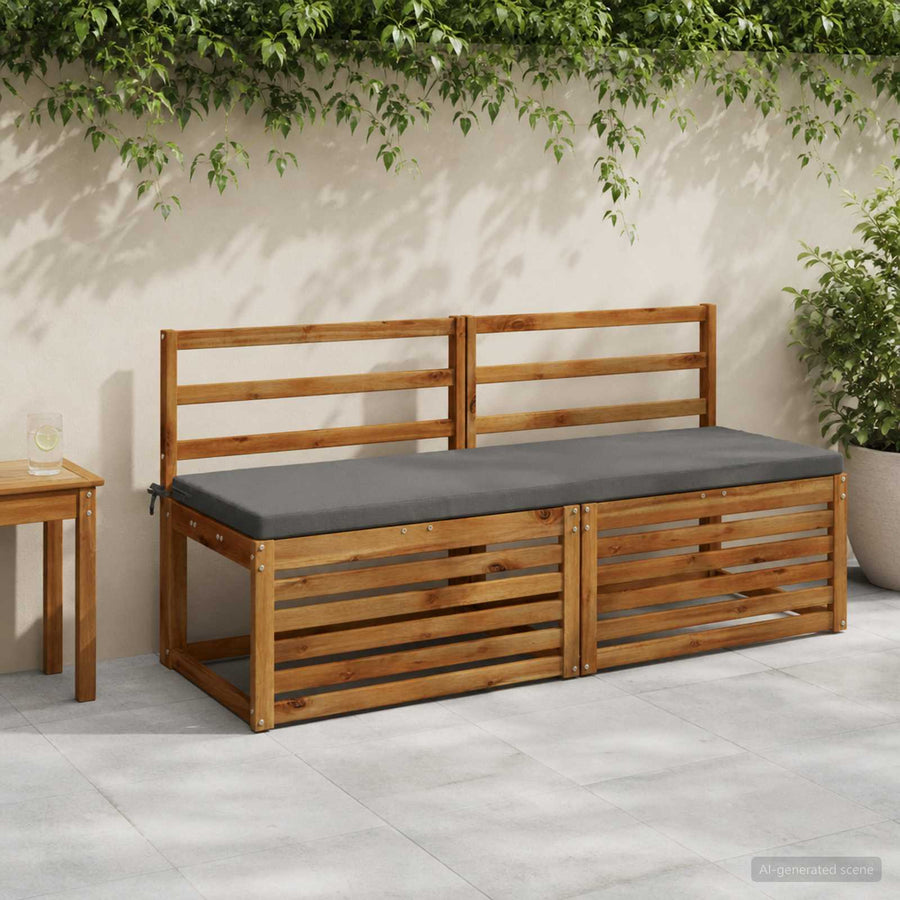 2-delige Bankkussens SOEST 2 st 100% Polyester Grijs