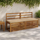 Bankkussens 2 stuks beige polyester UV-bestendig