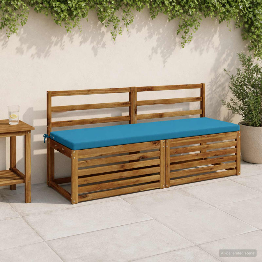 2-delige Bankkussens SOEST 2 st 100% Polyester Lichtblauw