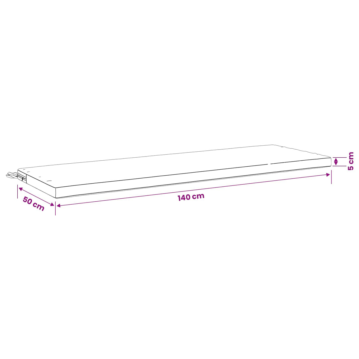 Bankkussen SOEST 100% Polyester Bladontwerp 140 x 50 x 5 cm