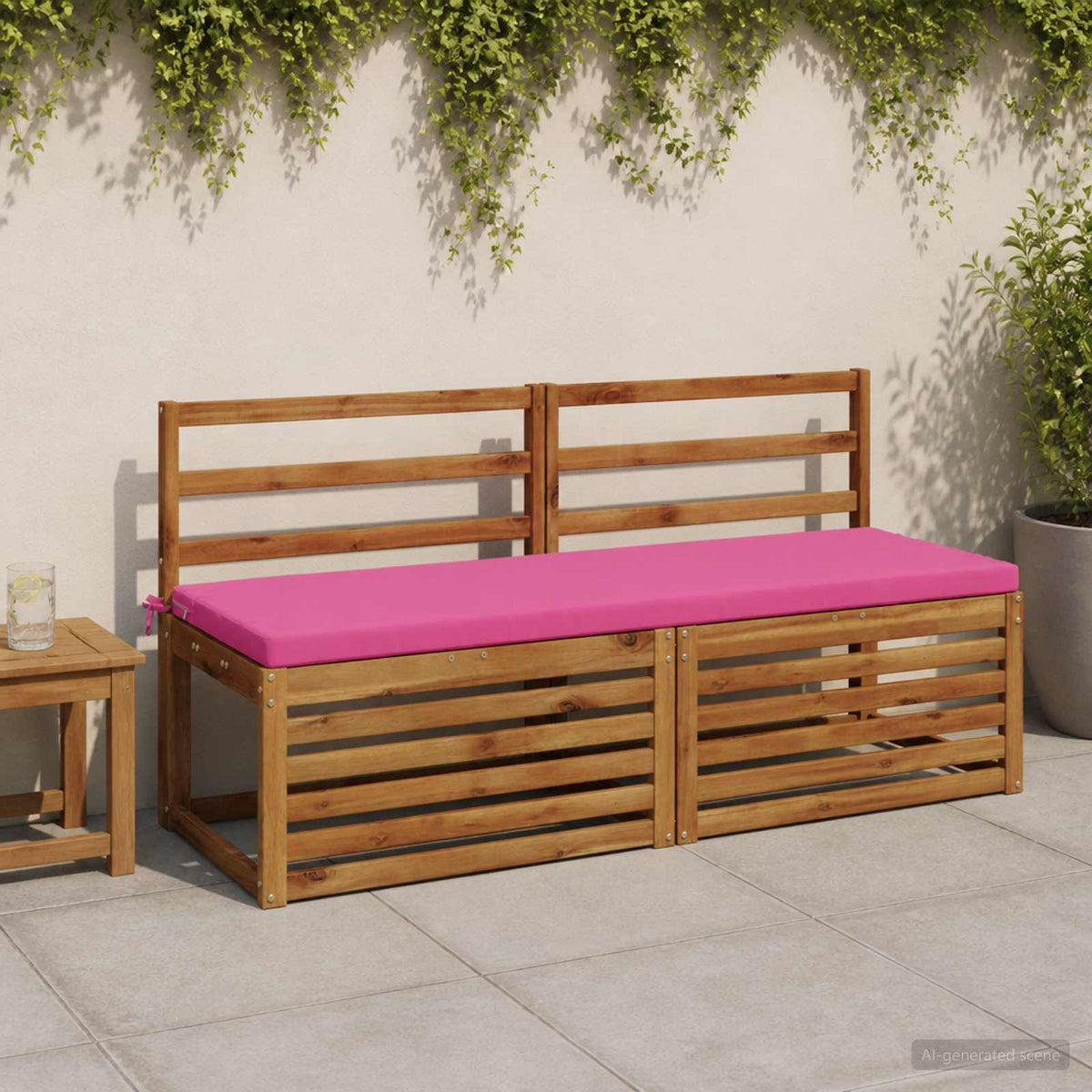2-delige Bankkussens SOEST 2 st 100% Polyester Roze
