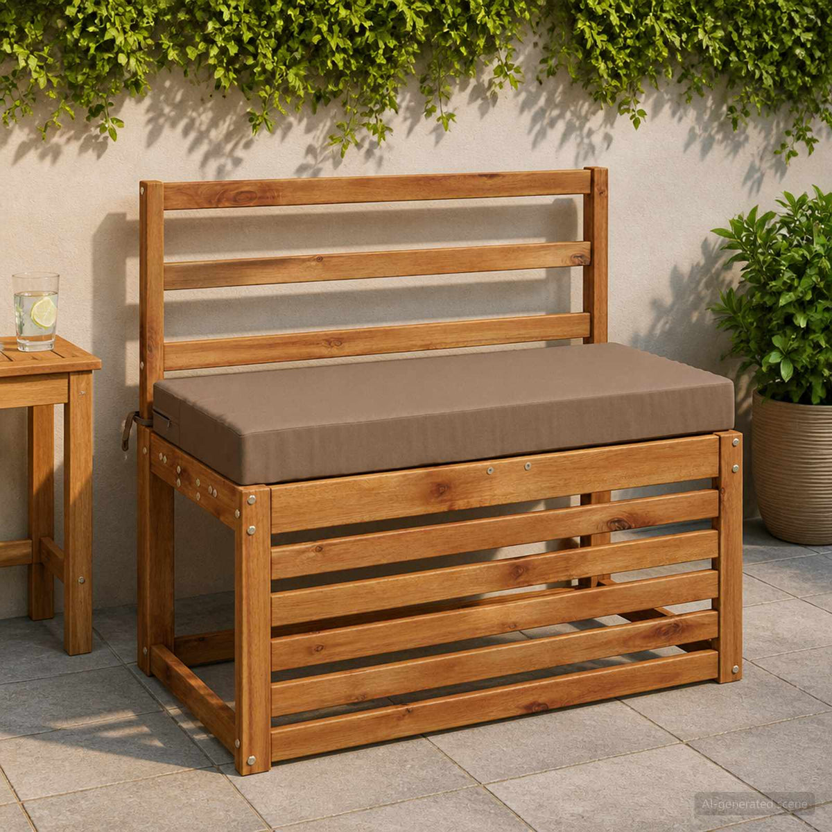 2-delige Bankkussens SOEST 2 st 100% Polyester Taupe