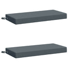 Bankkussens 2 st blauw polyester 100x50x10 cm