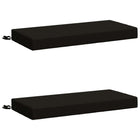 Bankkussens 2 stuks zwart polyester
