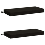 Bankkussens 2 stuks zwart polyester