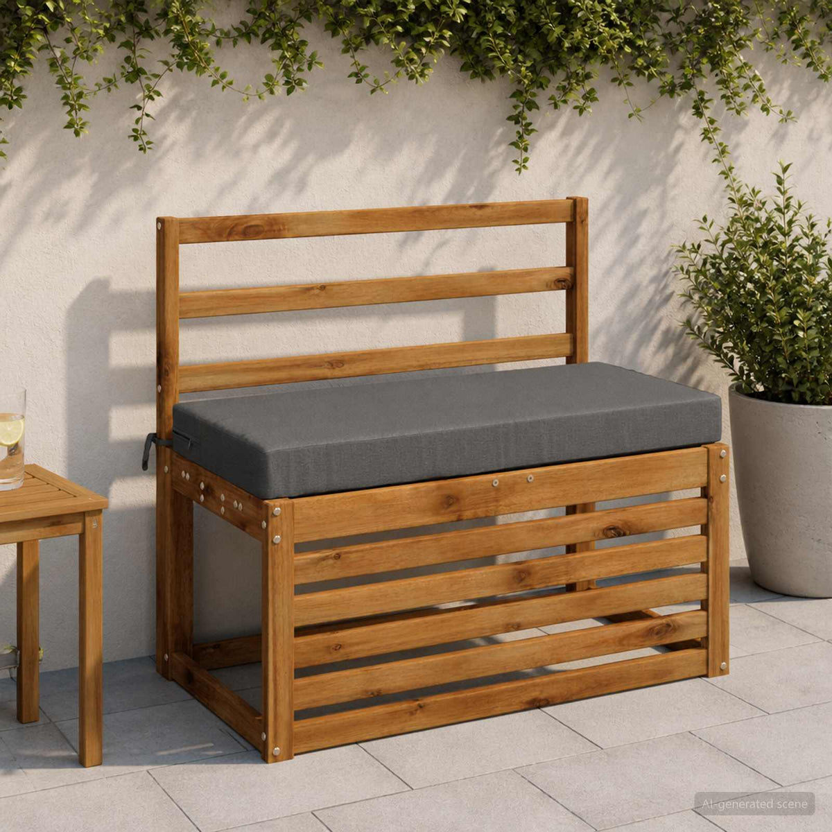 2-delige Bankkussens SOEST 2 st 100% Polyester Grijs