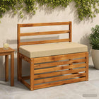 Bankkussens 2 stuks beige polyester