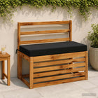 Bankkussens 2 stuks zwart 100% polyester