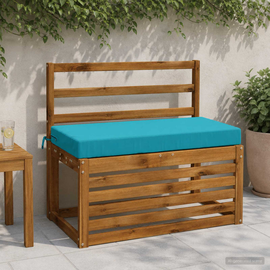 Bankkussen SOEST 100% Polyester Turquoise 60 x 40 x 8 cm